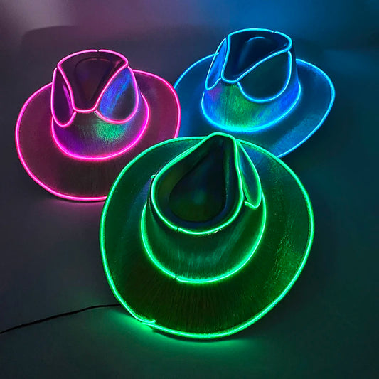 Pălărie de cowboy neon strălucitoare
