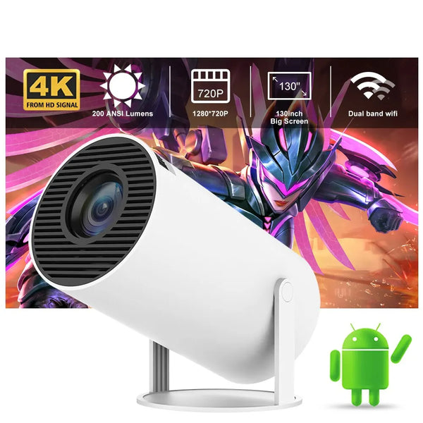 Mini proiector HY300 4K Android 11 WIFI6 BT5.0